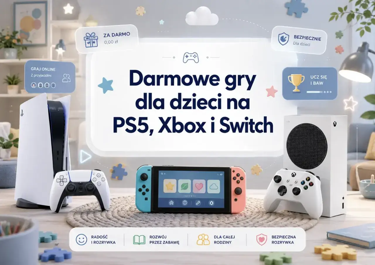 Darmowe gry na PS5, Xbox i Switch dla dzieci. Radość, rozwój i bezpieczna rozrywka dla całej rodziny.