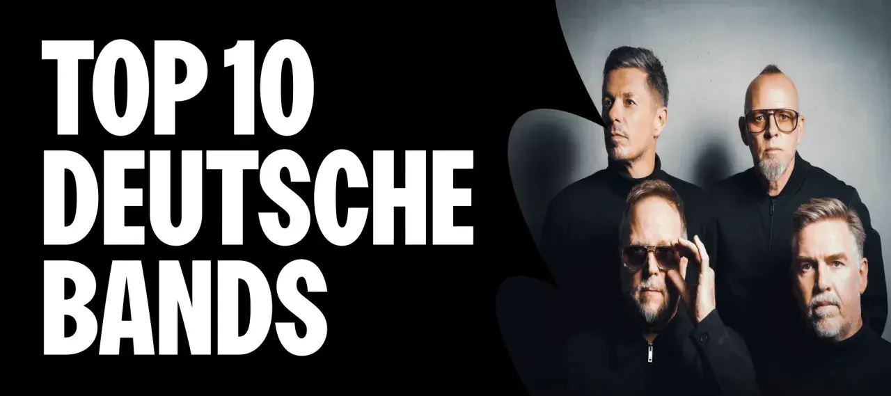 Die erfolgreichste deutsche Band: Vier Männer blicken ernst in die Kamera.