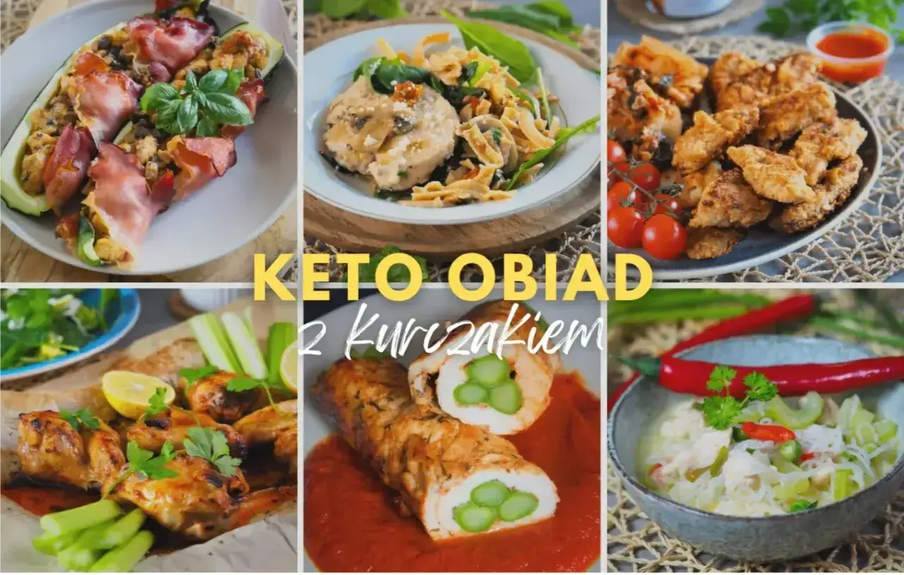 Keto obiad z kurczakiem: faszerowana cukinia, roladki z kurczaka ze szparagami, skrzydełka i inne pyszności.