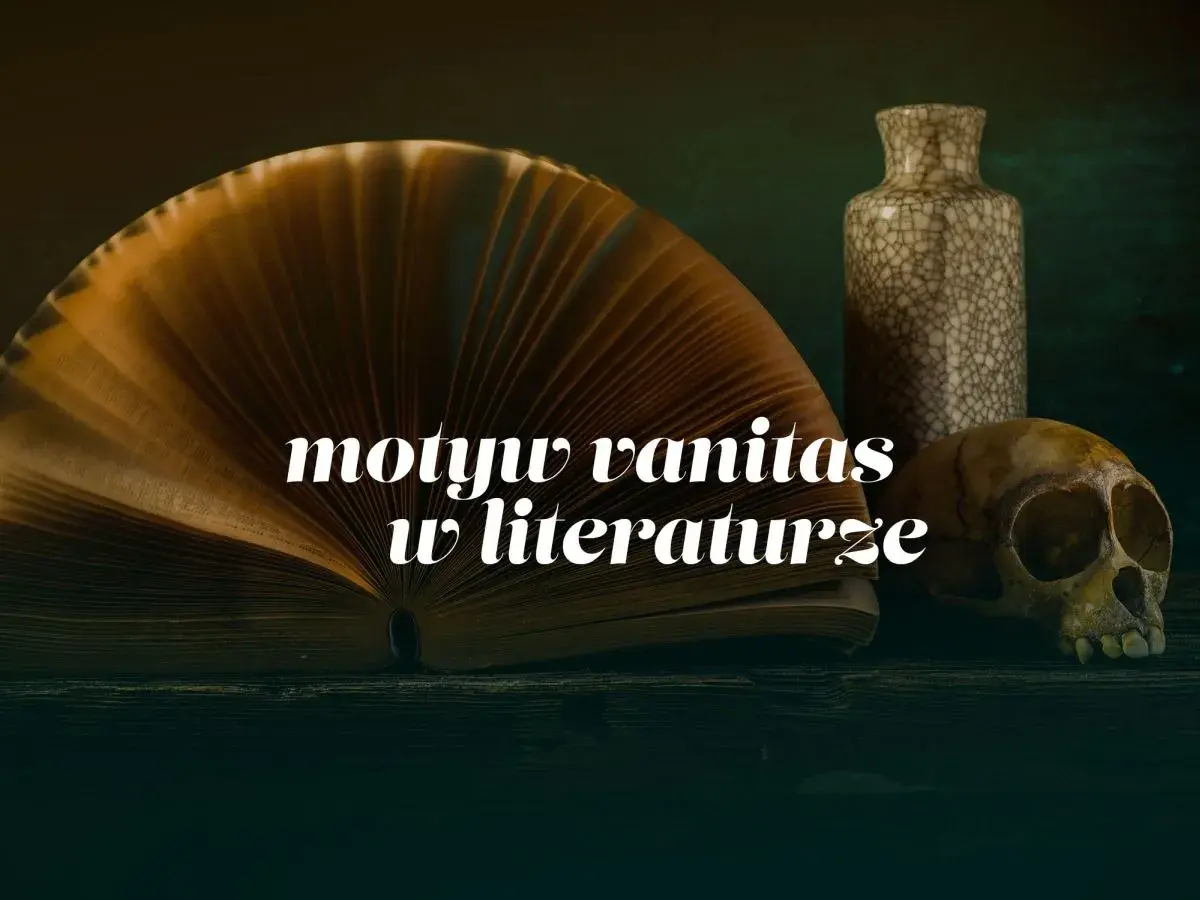 Otwarta księga, czaszka i waza – klasyczne symbole vanitas, przypominające o przemijaniu.