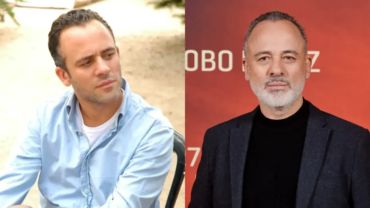 Javier Gutiérrez, actor conocido por su altura y versatilidad, en dos etapas de su carrera.