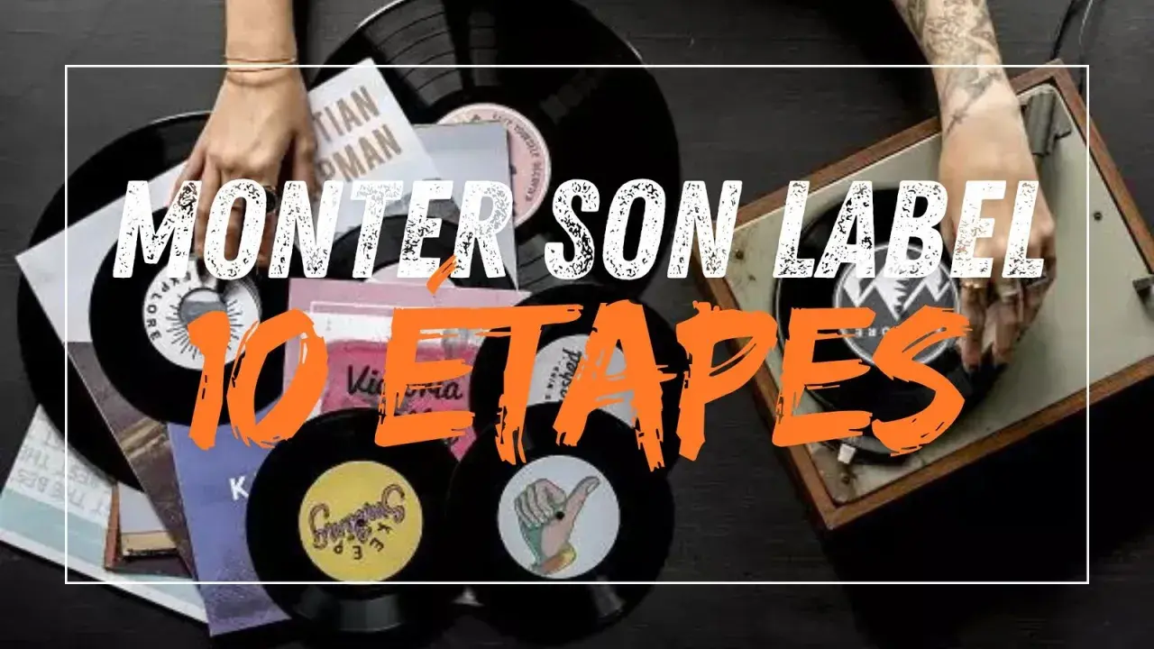 Des vinyles et une platine pour vous aider à créer un label de musique en ligne. 10 étapes pour lancer votre projet musical.