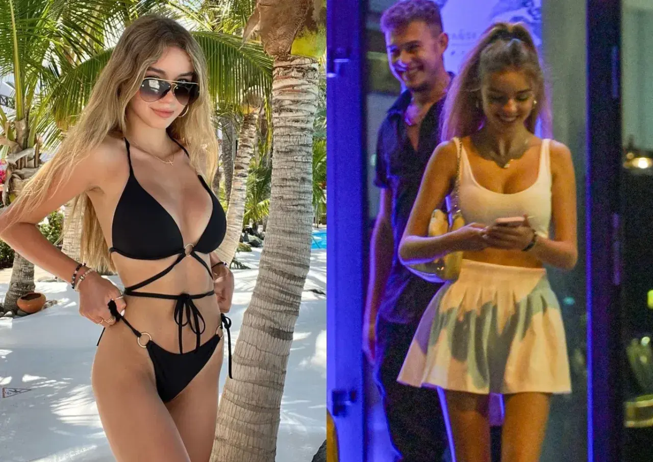 Vanessa Rojewska, wiek nieznany, w bikini na plaży i w letniej stylizacji na ulicy.