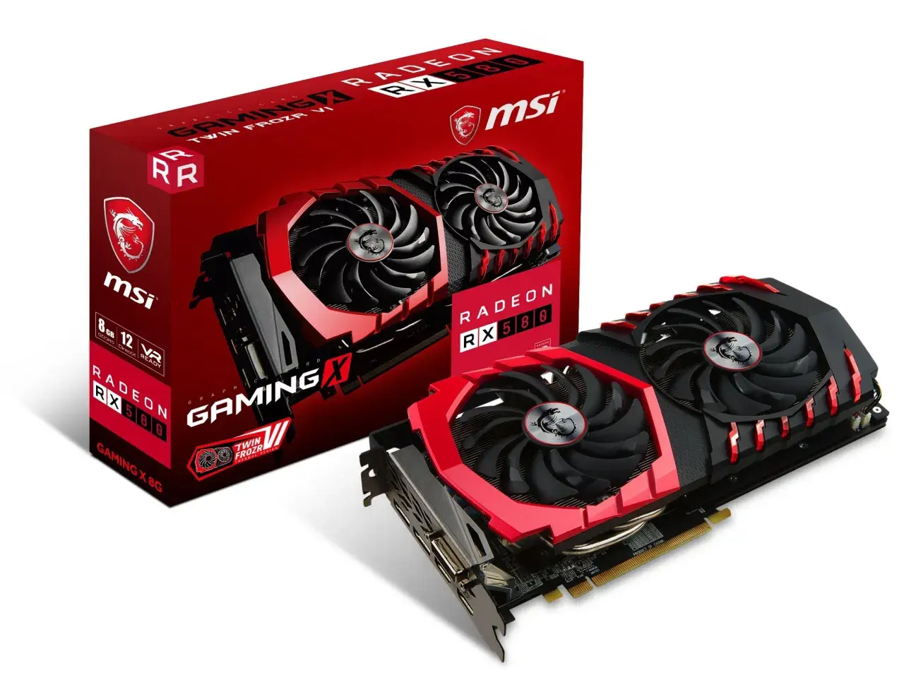 MSI Radeon RX 580 Gaming X Grafikkarte mit Twin Frozr VI Kühlung. Der rx 580 release date war im April 2017.