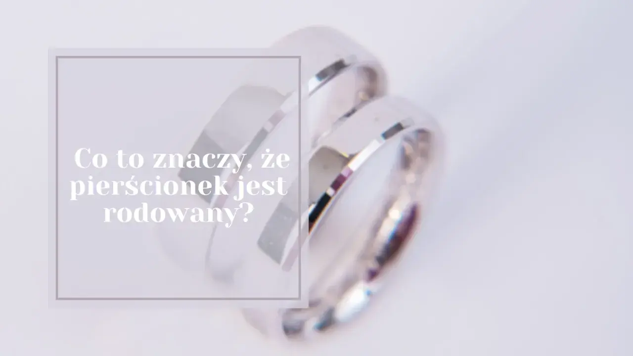 Dwa rodowane pierścionki, symbol miłości i trwałości.