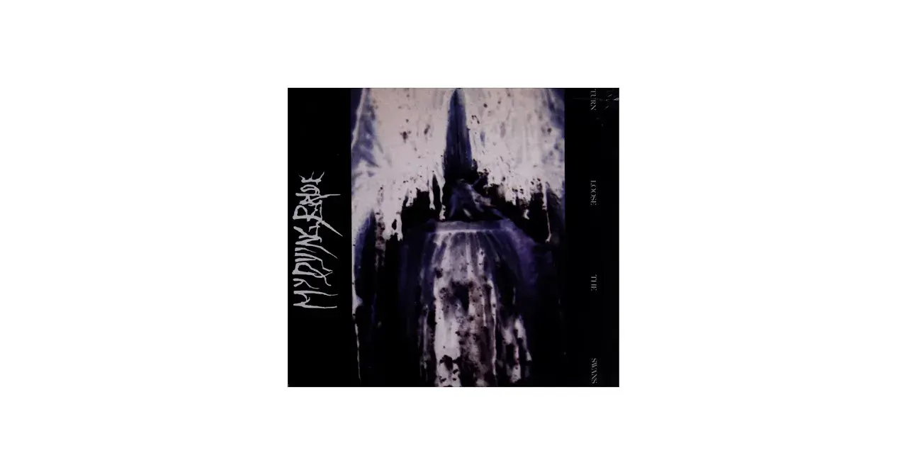 Okładka albumu "The Turn, Loose, The Swans" z mrocznym, abstrakcyjnym obrazem i napisem "MY DYING BRIDE".