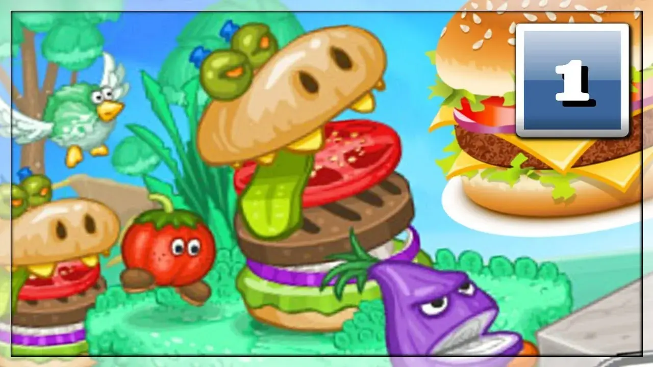 Szalone gry Papa Louie: Inwazja niebezpiecznych hamburgerów w akcji!