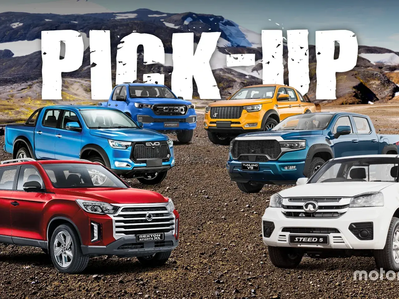 I pick up the migliori pick up per ogni avventura: blu, giallo, verde acqua e bianco.