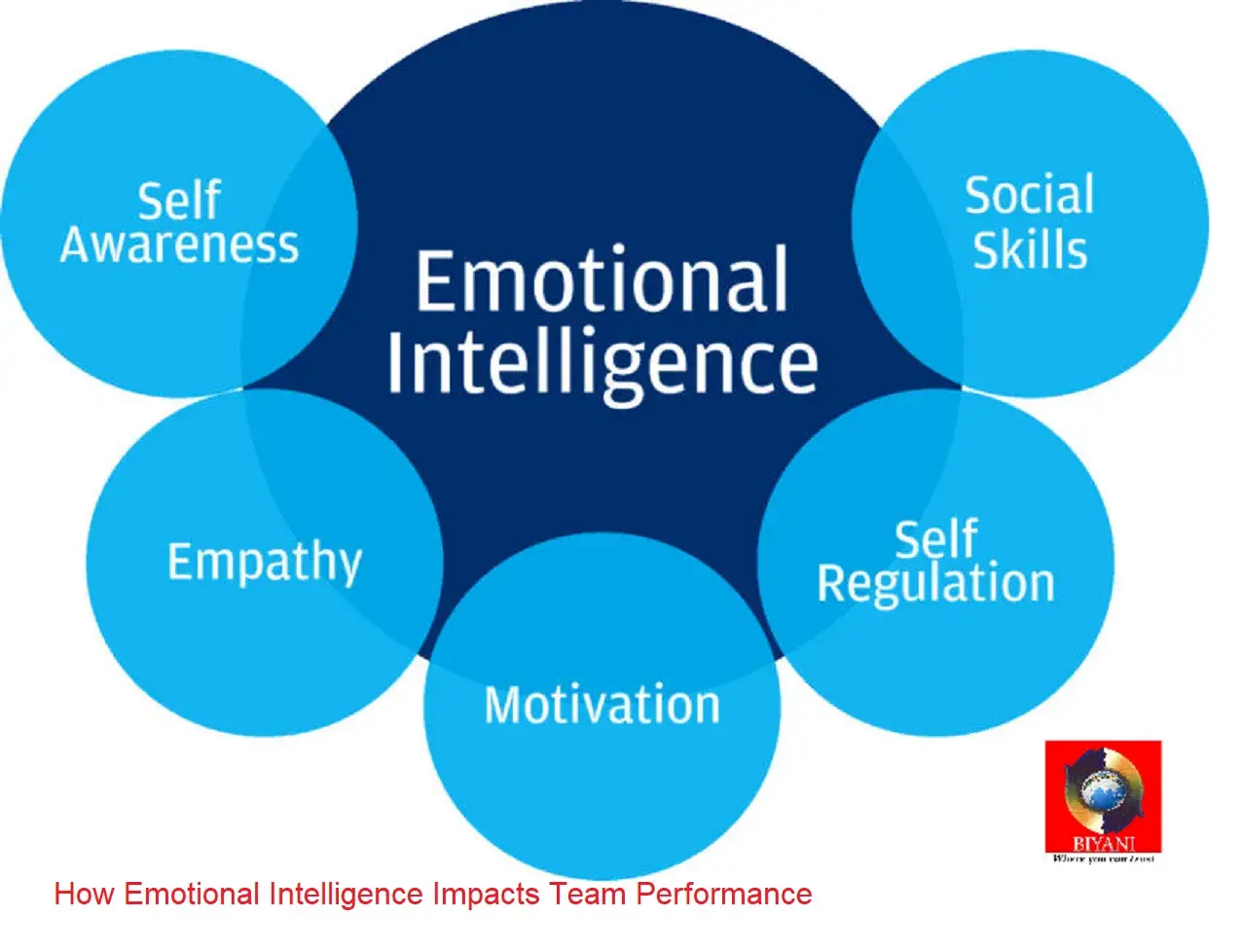 Diagram shows Emotional Intelligence components: Self Awareness, Empathy, Motivation, Self Regulation, Social Skills. Key to the making of a corporate athlete.