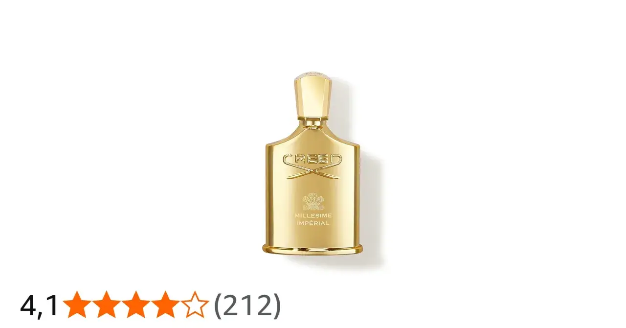 Złota butelka perfum Creed Millesime Imperial, symbol luksusu i elegancji.