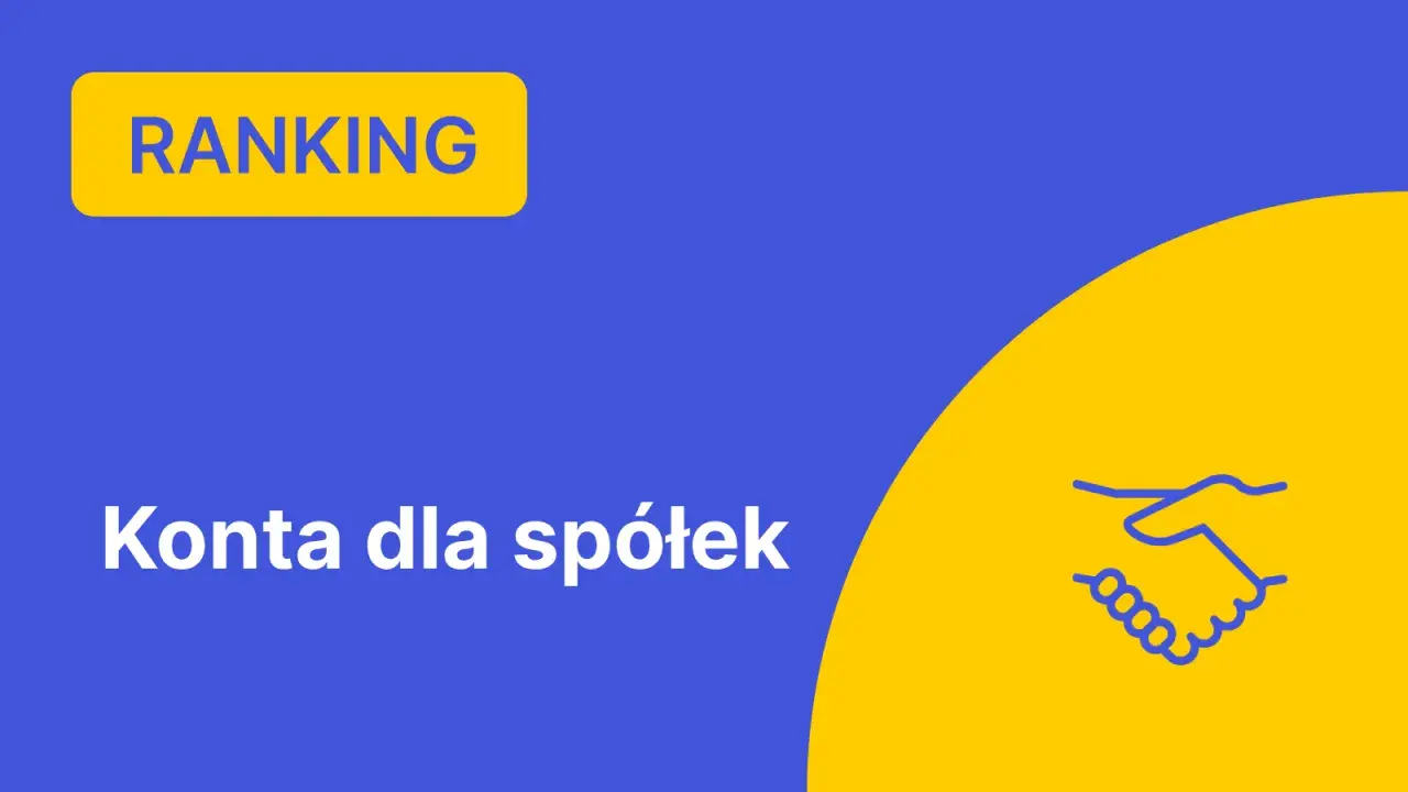 Ranking kont dla spółek z oo. Ikona uścisku dłoni symbolizuje współpracę.