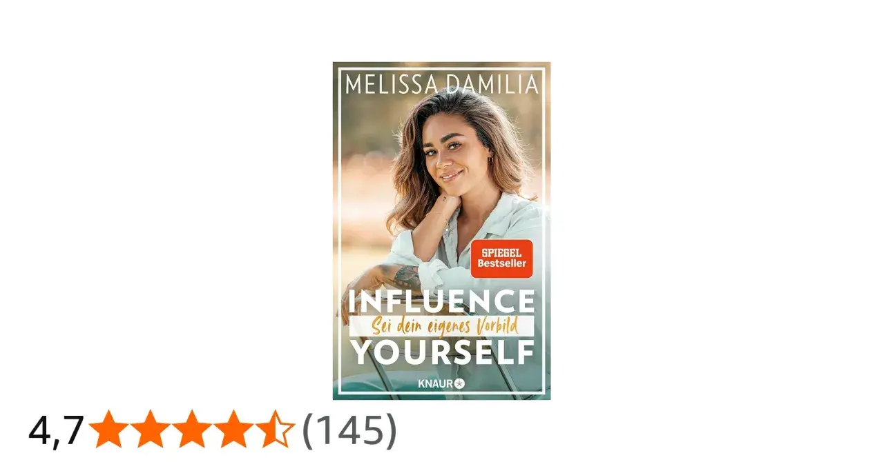 Melissa Damilia auf dem Cover ihres Buches "Influence Yourself". Sie inspiriert dazu, das eigene Vorbild zu sein.