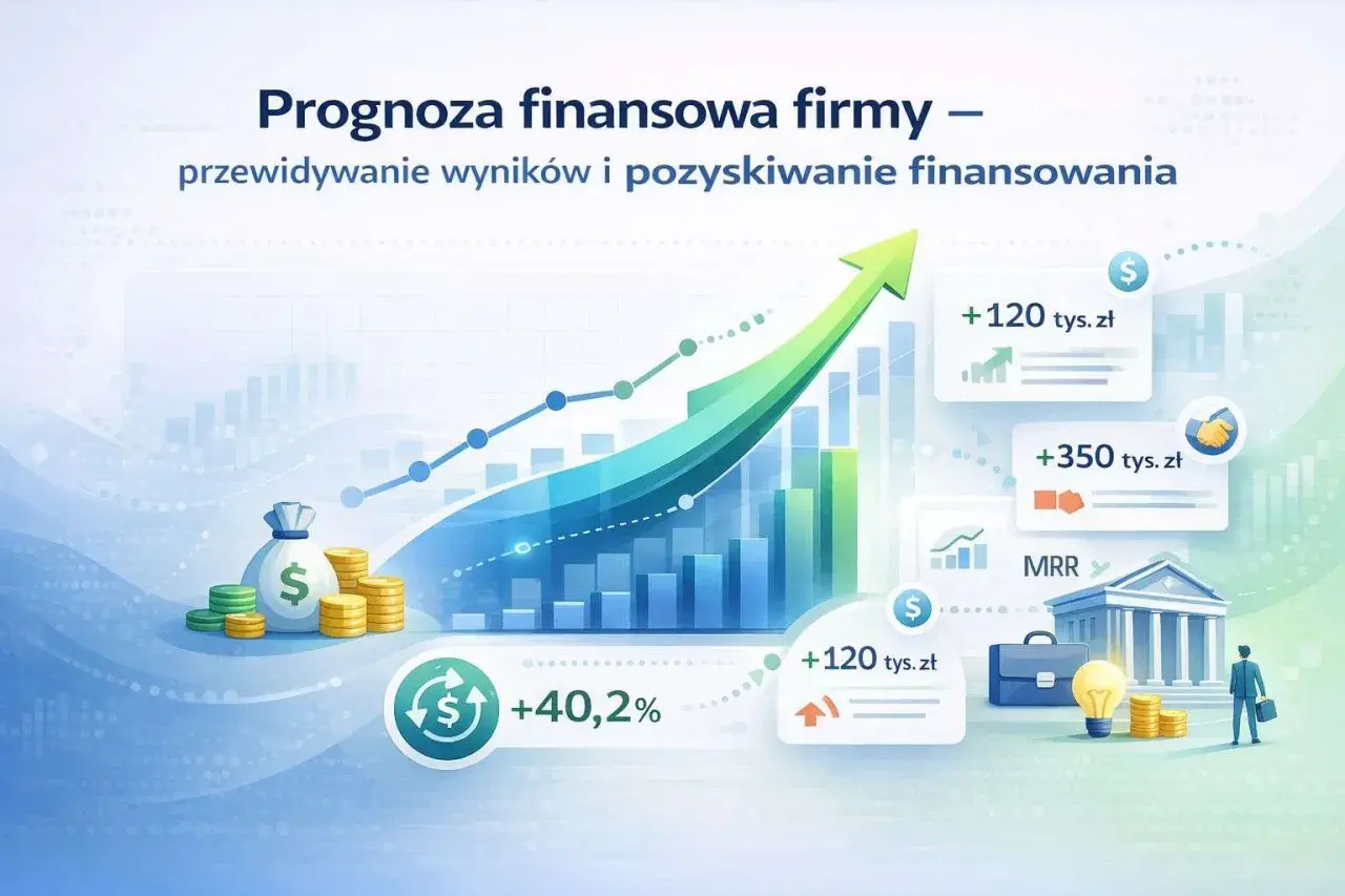 Wykresy i ikony symbolizujące wzrost finansowy, torując drogę do udanych prognoz finansowych i pozyskiwania funduszy.