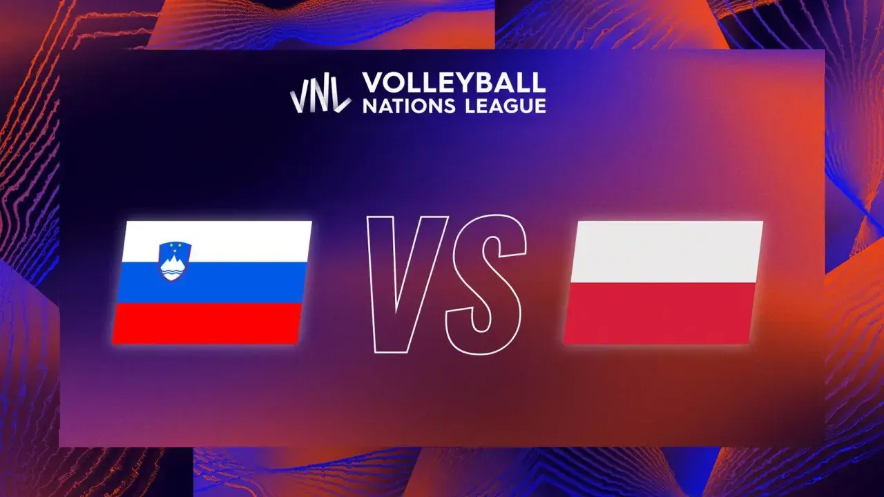 Flaga Słowenii kontra Polska na tle VNL. Emocje w siatkówce!