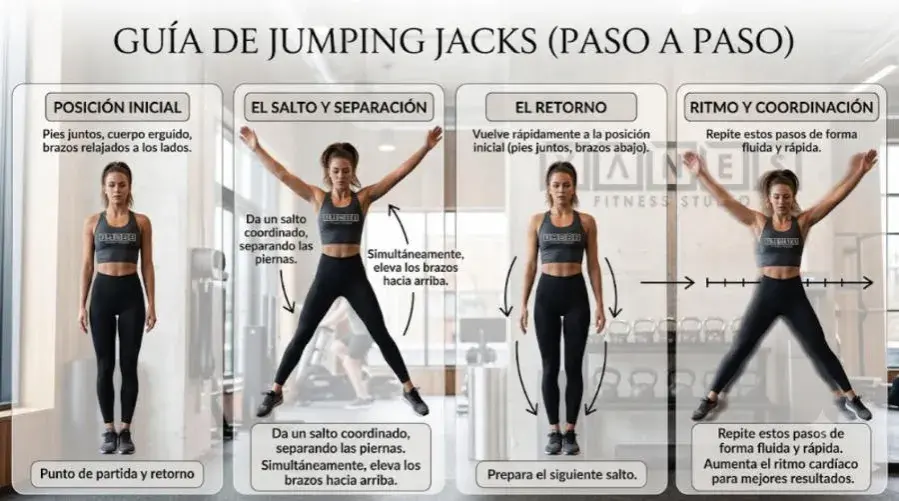 Cómo hacer jumping jacks y qué beneficios tiene