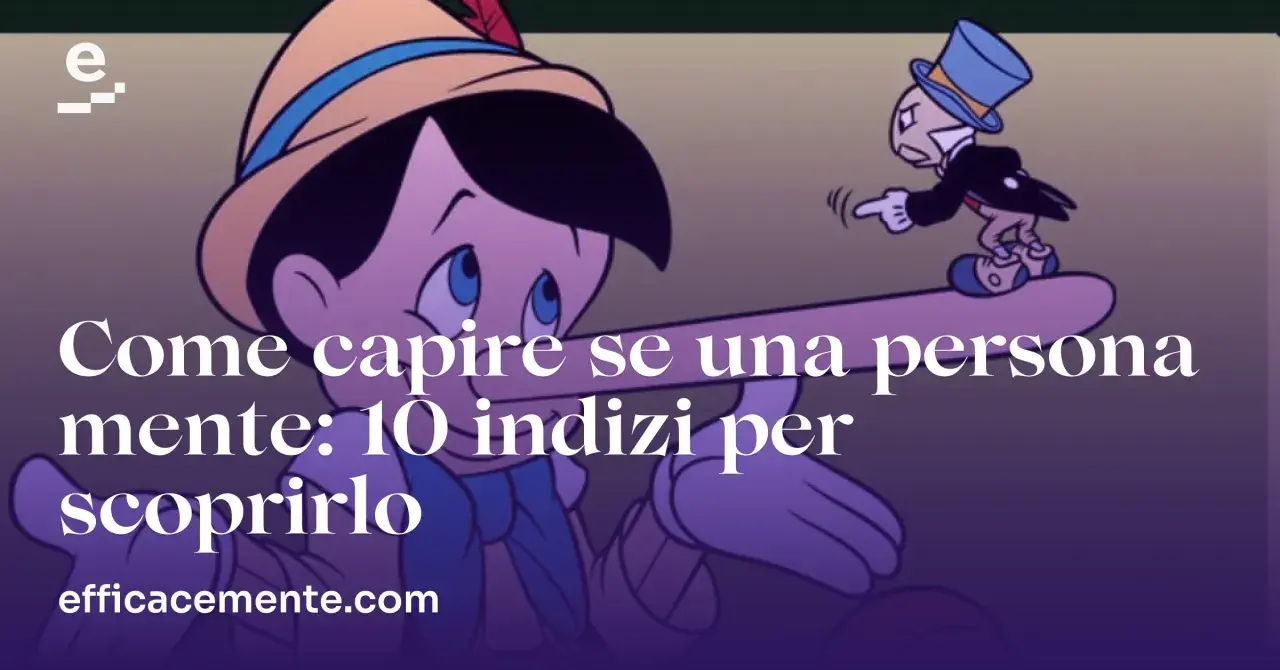 Pinocchio, con il naso lungo per le bugie, indica un grillo che gli punta il dito contro.
