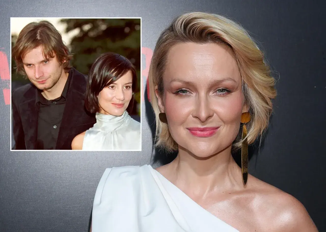 Marieta Żukowska z mężem na zdjęciu z przeszłości. Aktorka w białej kreacji i z charakterystyczną biżuterią.
