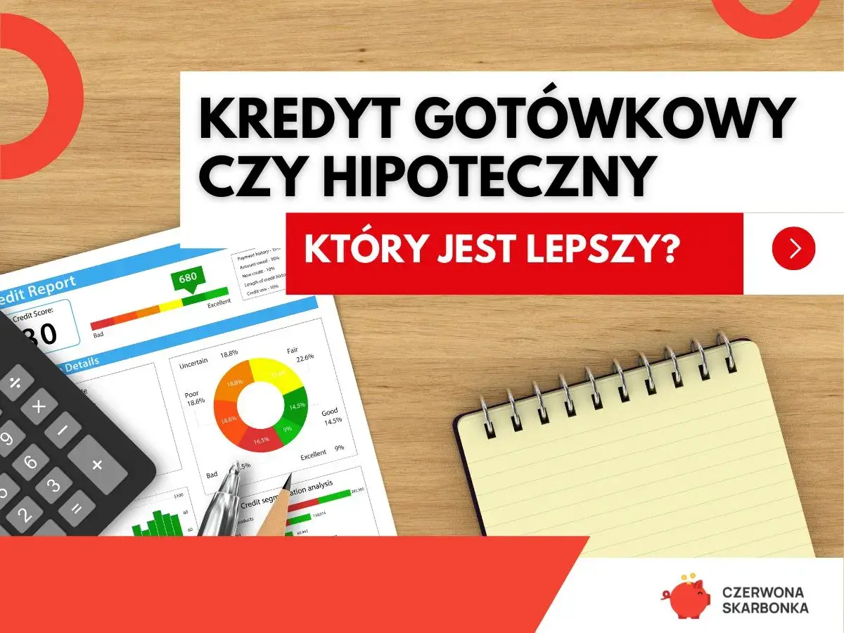 Kredyt gotówkowy czy hipoteczny? Analiza raportu kredytowego, kalkulator i notatnik pomogą wybrać najlepszą opcję.