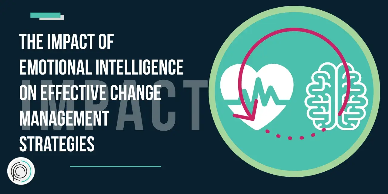 Emotional intelligence is key to helping people change. This graphic shows a heart with a pulse and a brain, symbolizing the connection between emotion and thought in effective change management.