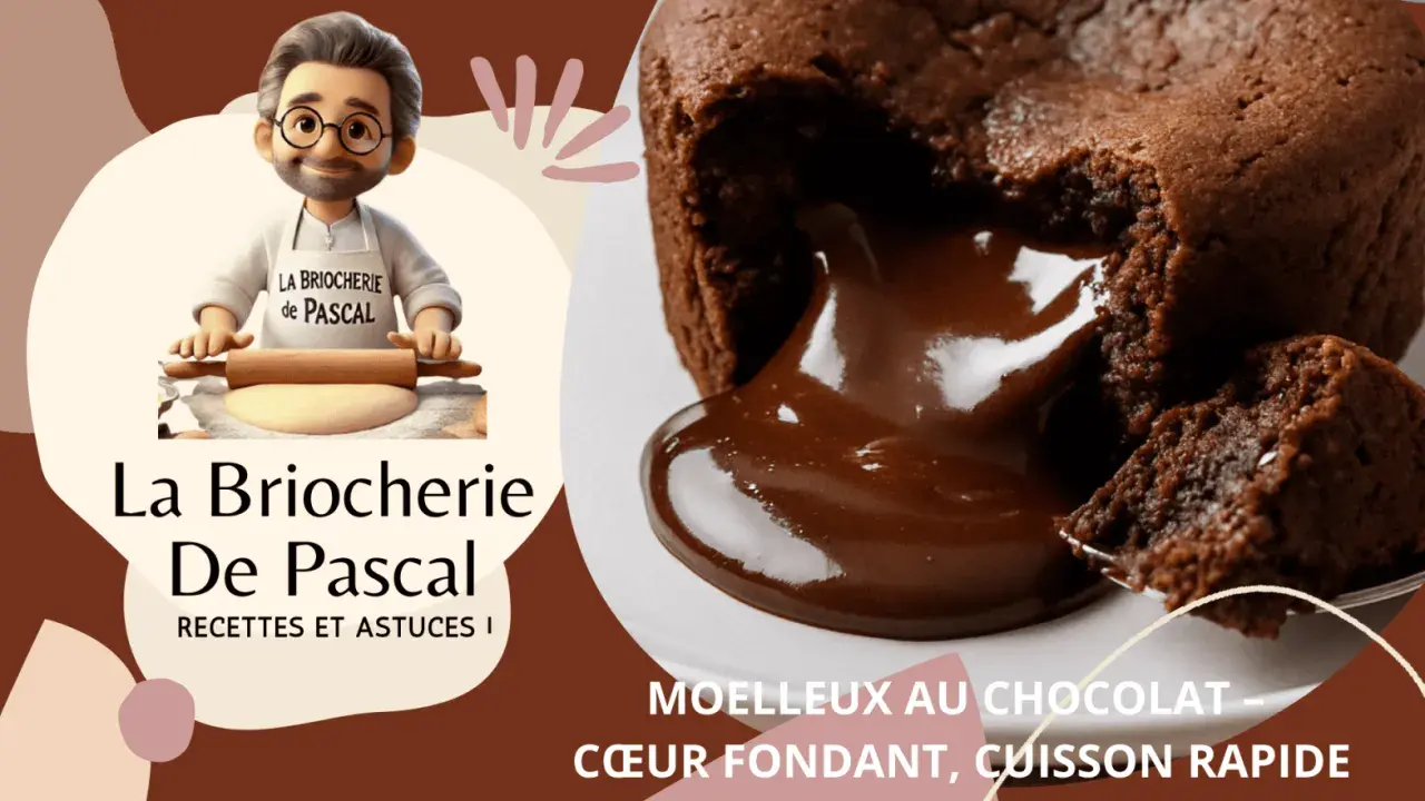 Un délicieux coulant au chocolat, cœur fondant, prêt à être dégusté. La Briocherie de Pascal vous partage ses recettes.