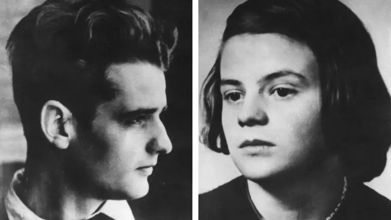 Porträts von Hans und Sophie Scholl. Sie fragten sich: wer war Sophie Scholl? Eine mutige Widerstandskämpferin.