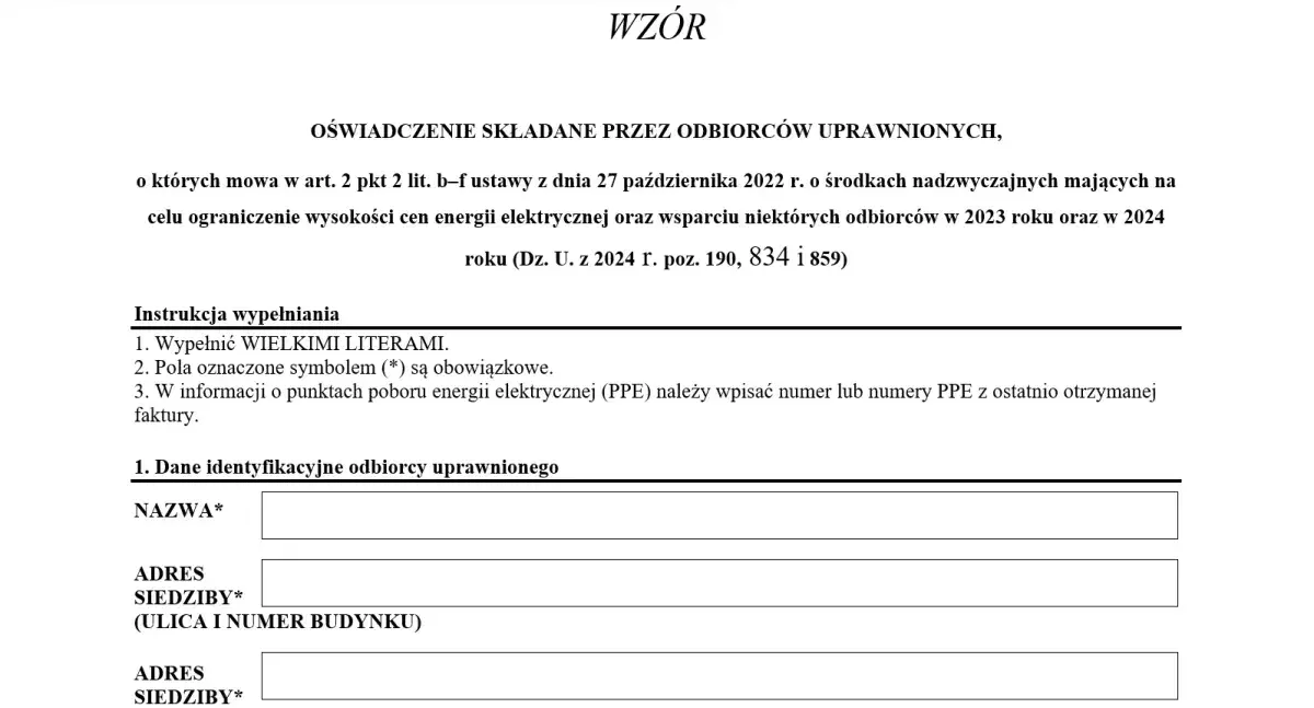 Oświadczenie odbiorcy uprawnionego: Jak obniżyć rachunki za prąd?
