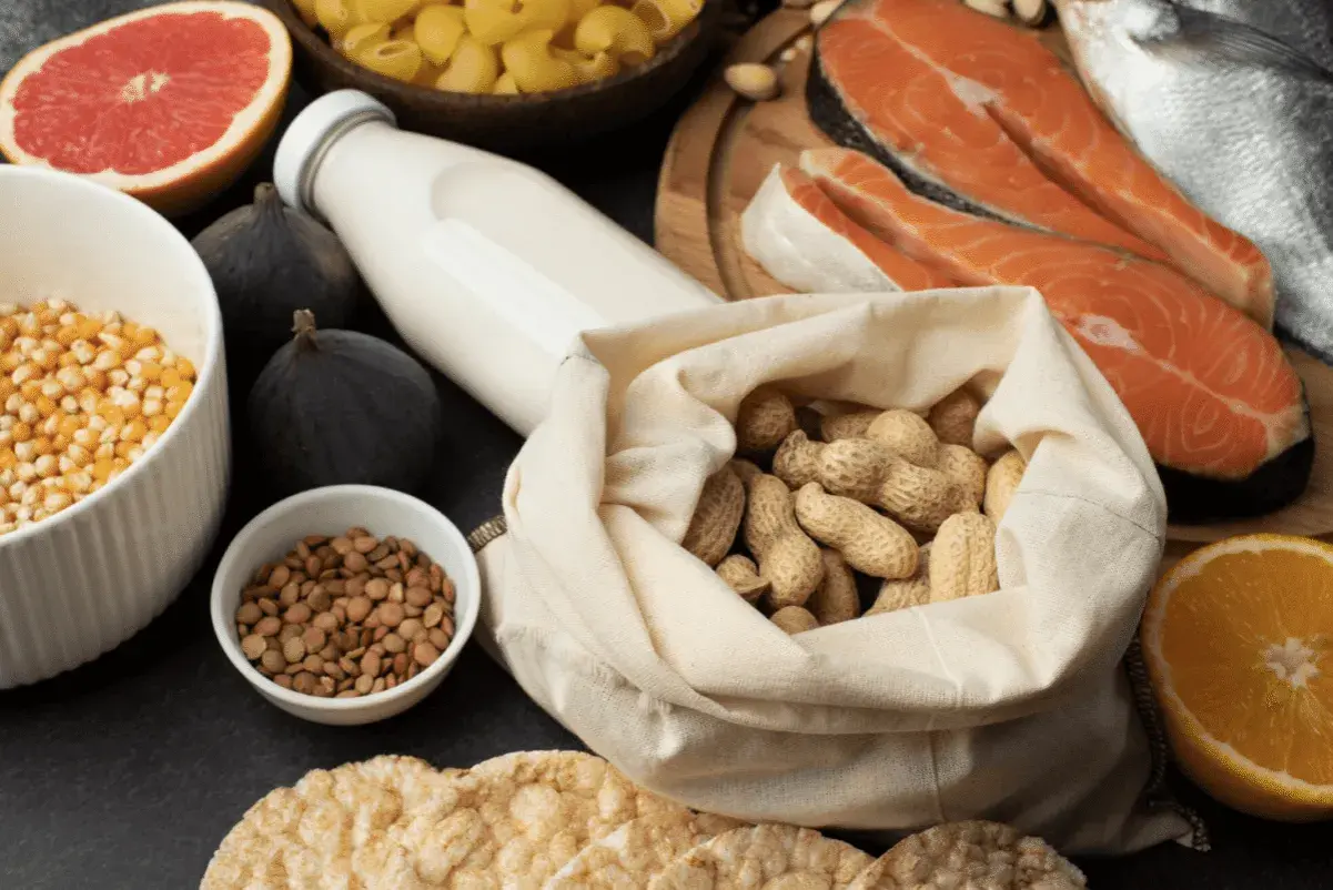 Orzechy ziemne, łosoś, soczewica, kukurydza, figi, grejpfrut, pomarańcza, makaron, mleko i wafle ryżowe – to produkty, w czym jest magnez.