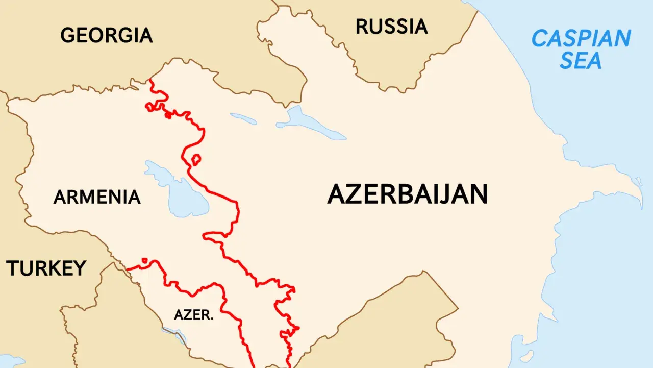 Mapa Kaukazu: z kim graniczy Armenia? Z Gruzją, Azerbejdżanem, Turcją i Rosją.