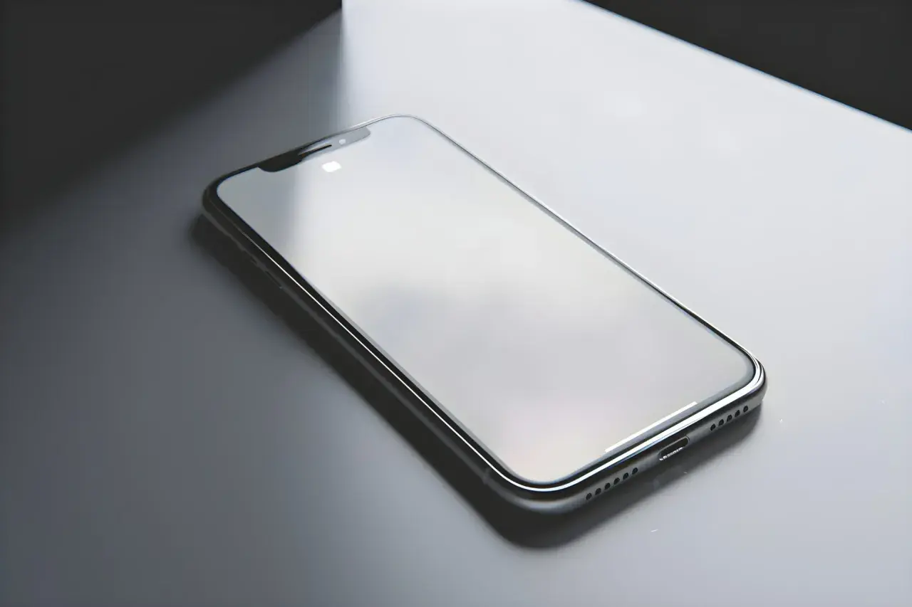 Elegancki iPhone na szarym tle. Numer modelu iPhone co oznacza? To klucz do jego możliwości.