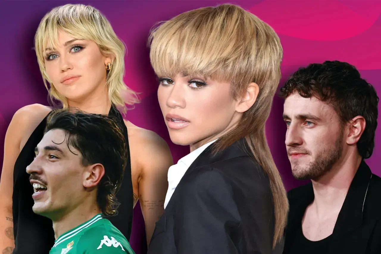 Miley Cyrus, Zendaya, Paul Mescal och en fotbollsspelare visar upp sina moderna mulleter.