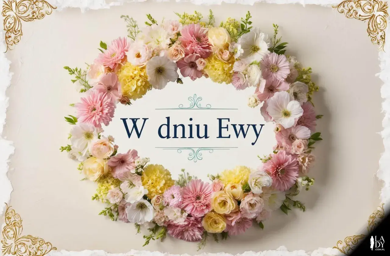 Wianek z pastelowych kwiatów na imieniny Ewy.