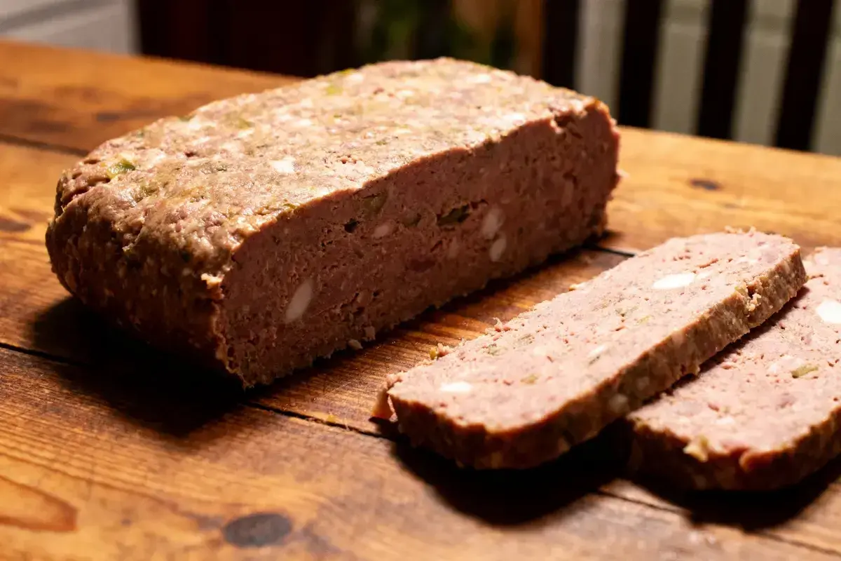 La terrine de sanglier de ma grand-mère, une recette traditionnelle savoureuse, est prête à être dégustée.