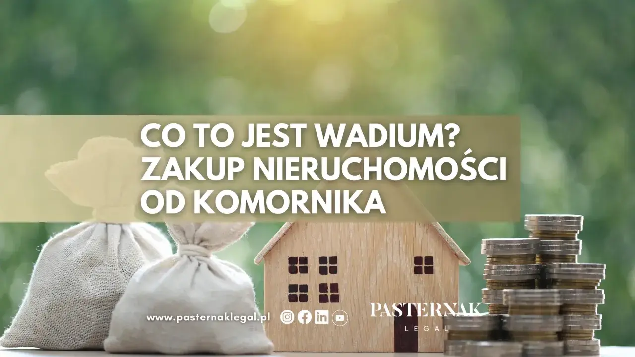 Dwa worki z pieniędzmi, drewniany domek i stos monet. Co to jest wadium przy zakupie nieruchomości od komornika?