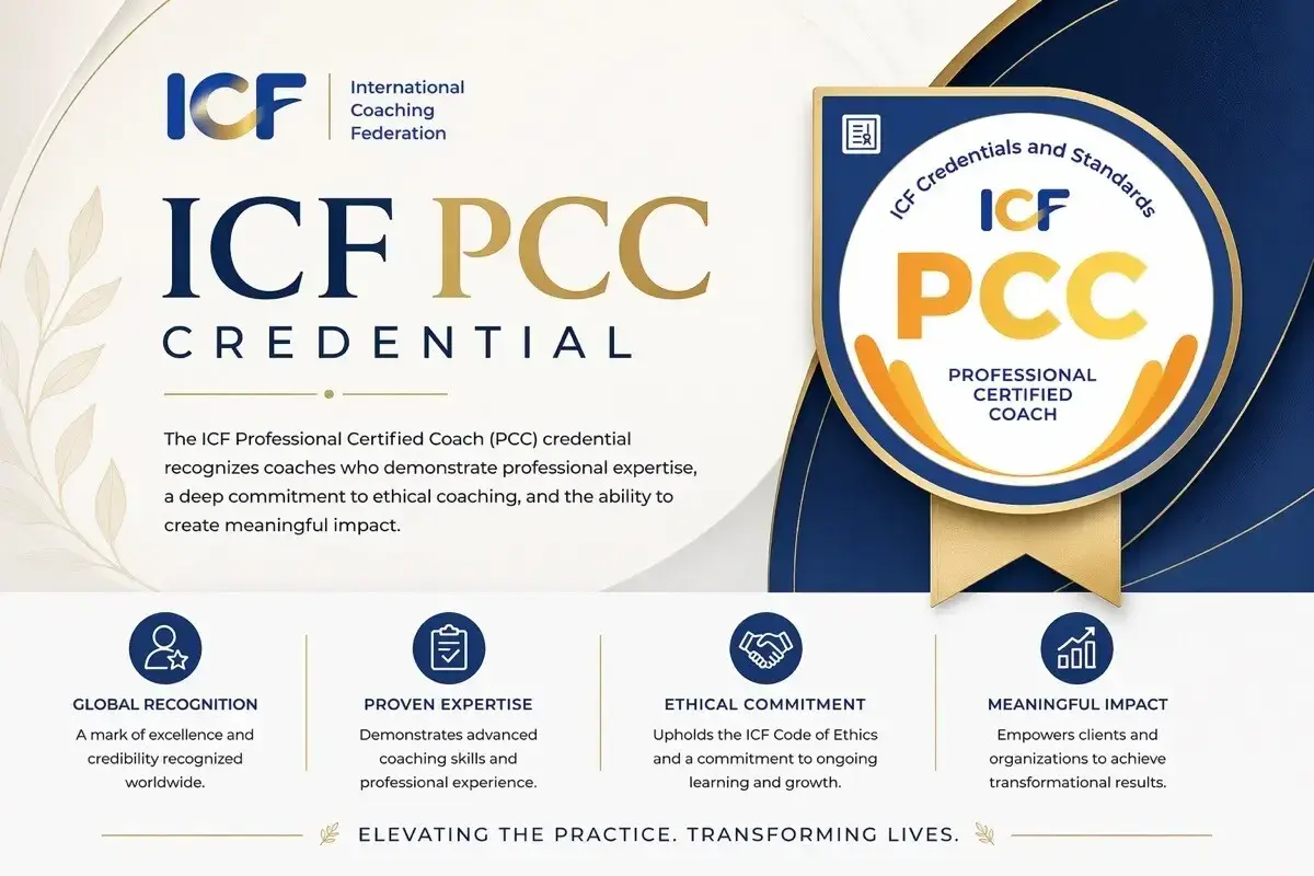 ICF PCC credential highlights global recognition, proven expertise, ethical commitment, and meaningful impact for certified coaches.