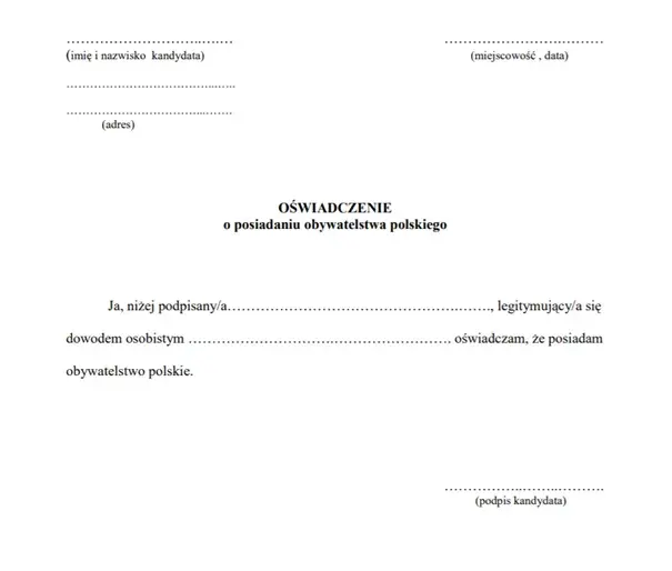 Oświadczenie o pełni praw publicznych: Samodzielnie i bez wizyty w urzędzie