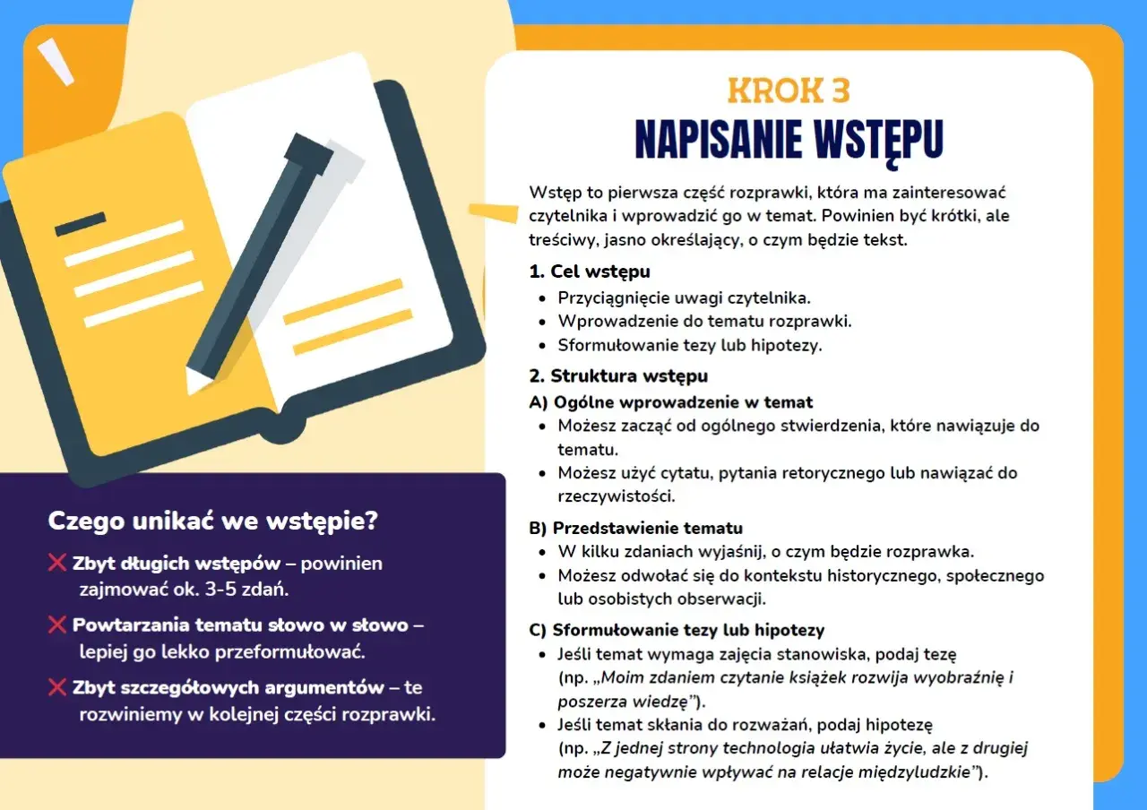 Literatura uczy życia: Jak napisać rozprawkę krok po kroku?