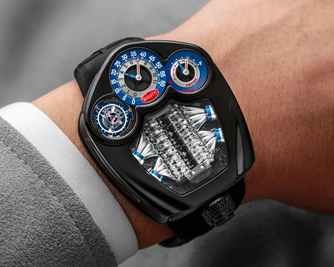 Jacob & Co. Bugatti: Zegarki z silnikiem W16/V16. Cena i dostępność PL