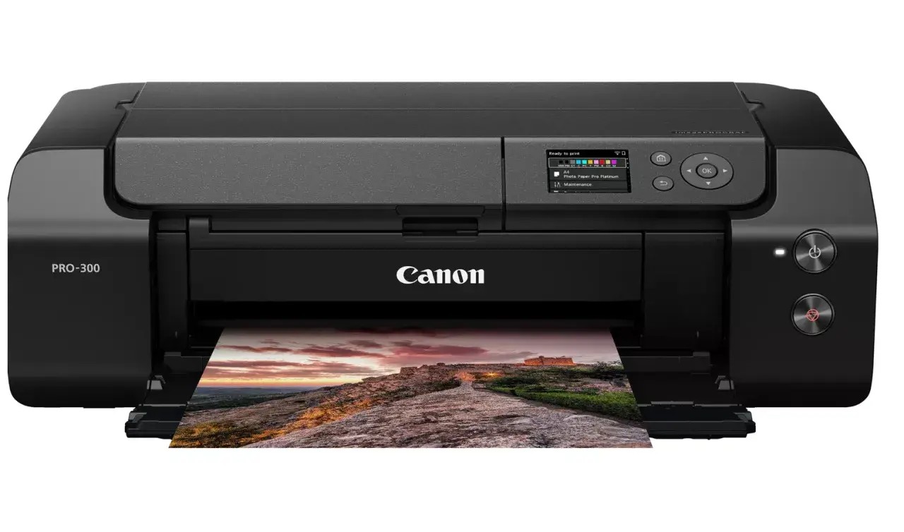 Canon PRO-300 – najlepsza drukarka do zdjęć, która wydrukuje Twój krajobraz z zachodem słońca.
