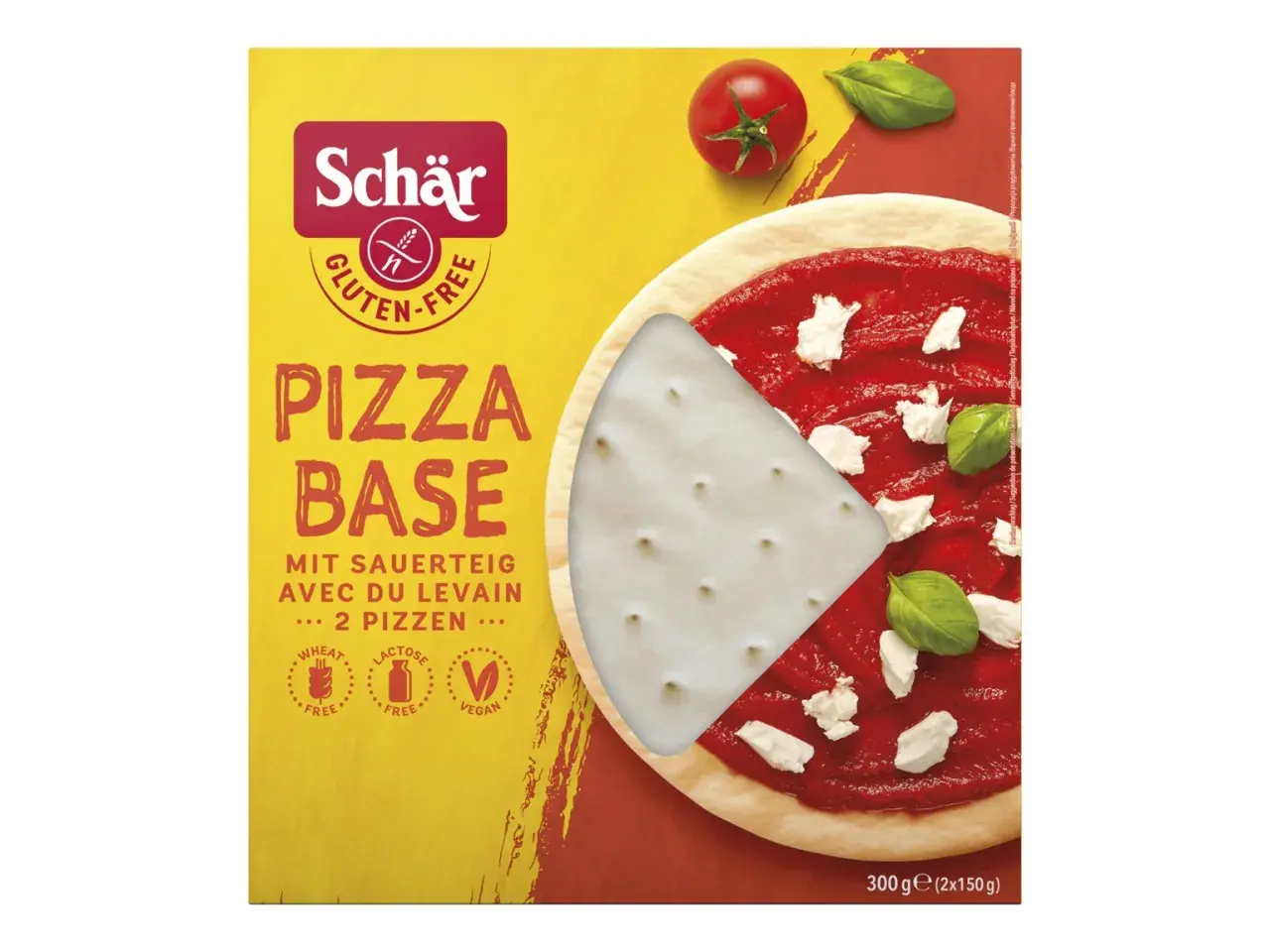 Pâte à pizza sans gluten Schär, prête à garnir. Idéale pour une pizza maison rapide et savoureuse.