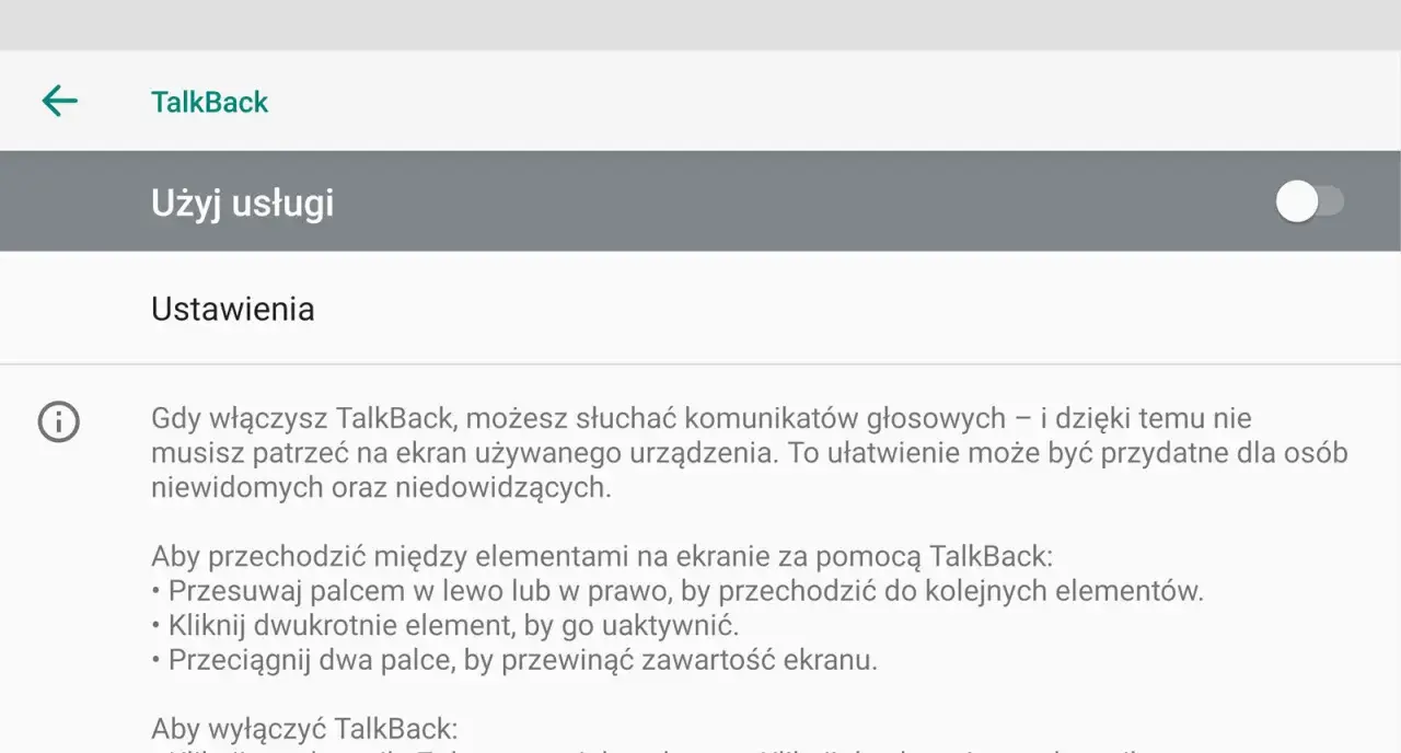 Jak wyłączyć tryb dla niewidomych i przywrócić normalne ustawienia telewizora