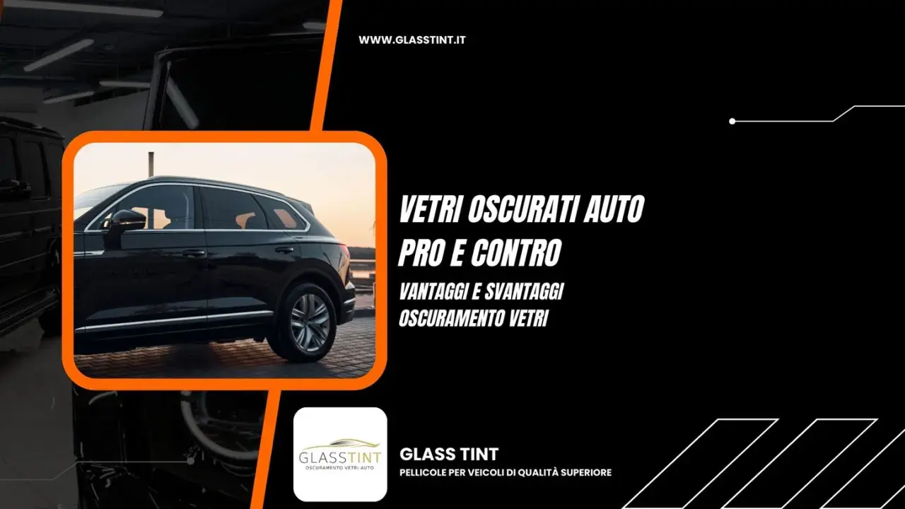 Un SUV nero con vetri scuri, pronto per affrontare ogni avventura. Scopri i pro e contro dell'oscuramento vetri auto.