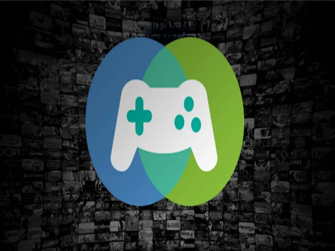 Ikona kontrolera gier na tle ścianki z okładkami gier Steam. Dowiedz się, jak udostępnić bibliotekę gier Steam.