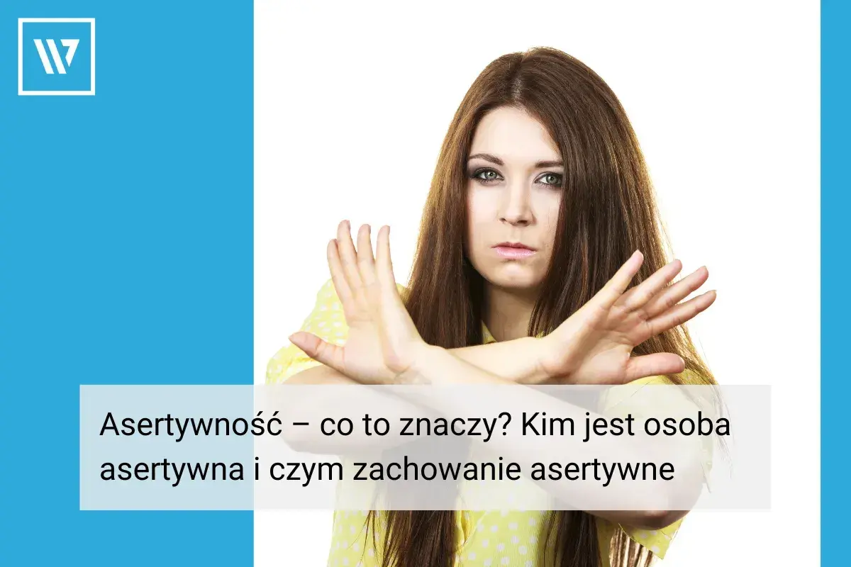 Kobieta z gestem "stop" pokazuje, co to jest egoizm. Asertywność to nie egoizm, to umiejętność stawiania granic.