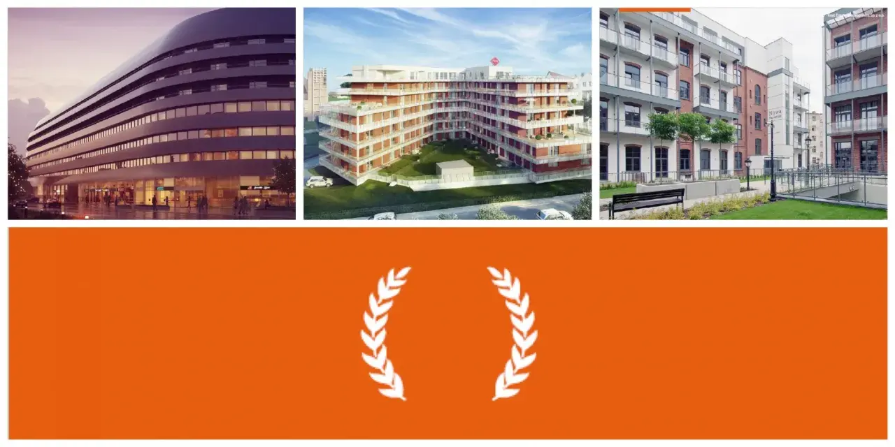 Ranking deweloperów we Wrocławiu 2026: nowoczesne budynki mieszkalne i biurowe, zielone dziedzińce, nagroda.