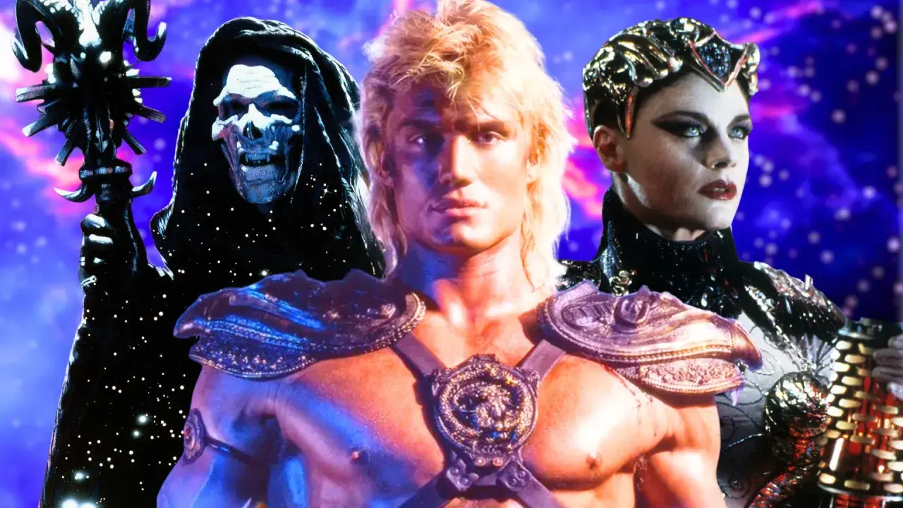 He-Man, Skeletor et Evil-Lyn, la distribution de Masters of the Universe, se tiennent prêts pour la bataille.