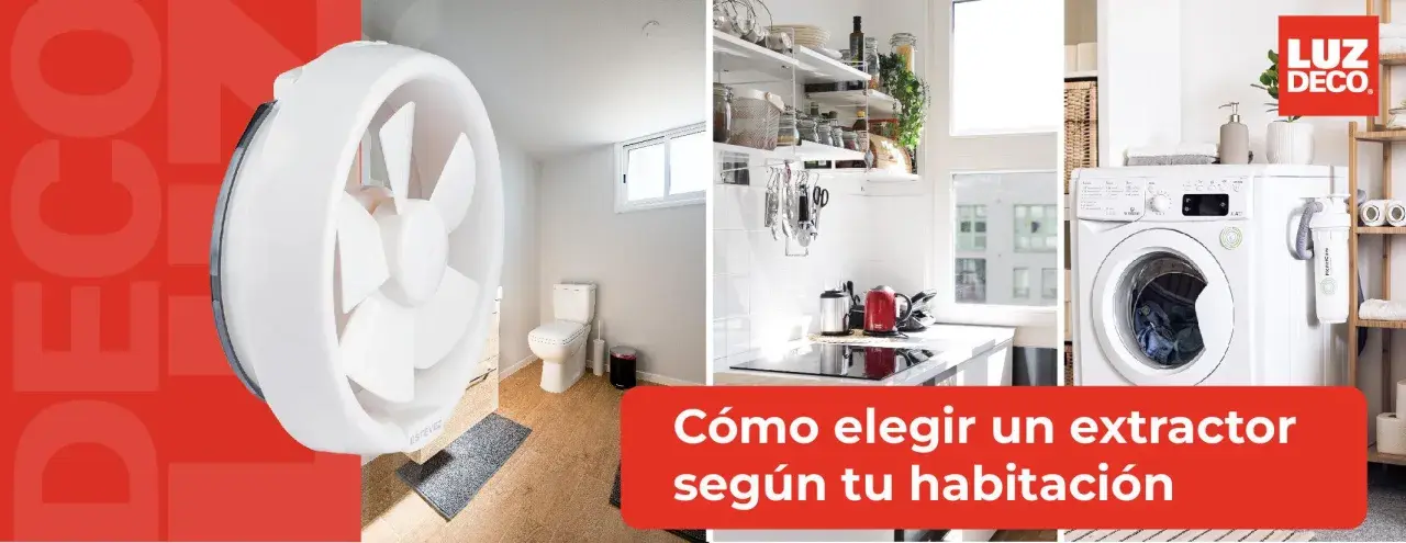 Ventiladores y sistemas de ventilación y extracción de aire para baños, cocinas y lavaderos.