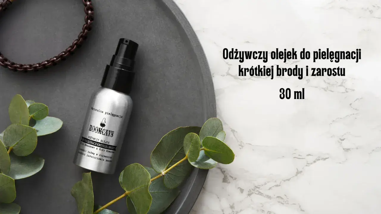 Odżywczy olejek do pielęgnacji krótkiej brody i zarostu. Idealny, gdy zastanawiasz się, co na porost brody. 30 ml.