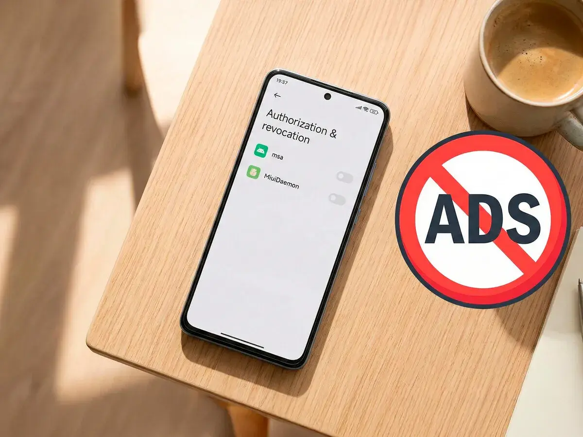 Teléfono Xiaomi con opción "msa" desactivada para eliminar anuncios.