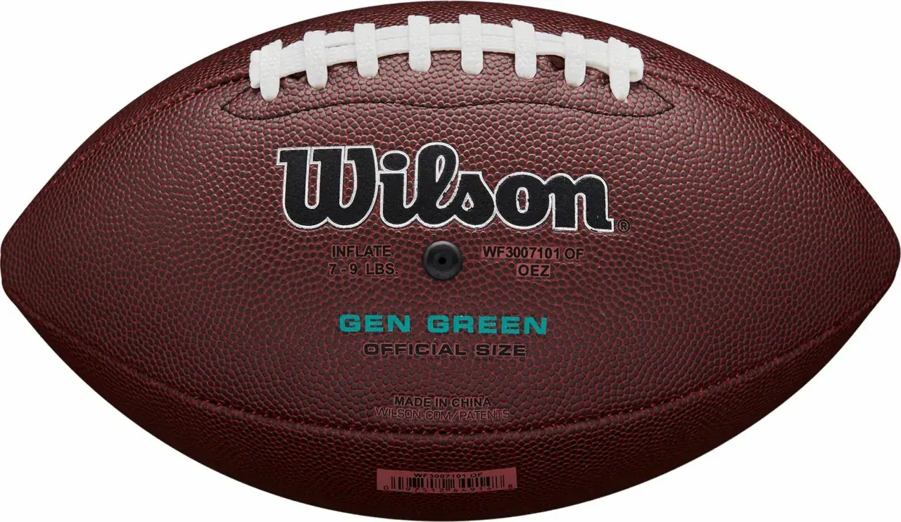 Piłka do footballu amerykańskiego Wilson, oficjalny rozmiar, idealna do gry w "Gen Green".