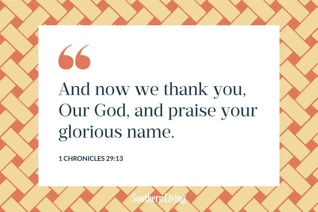 Frases para dar gracias a Dios por las bendiciones recibidas: "Y ahora te damos gracias, Dios nuestro, y alabamos tu glorioso nombre." (1 Crónicas 29:13)
